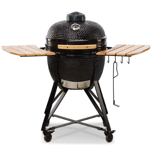 - KAMADO BONO Ceramic BBQ Grill | 20" | Kamado BBQ Charcoal Grill With Dual Zone Grilling System -