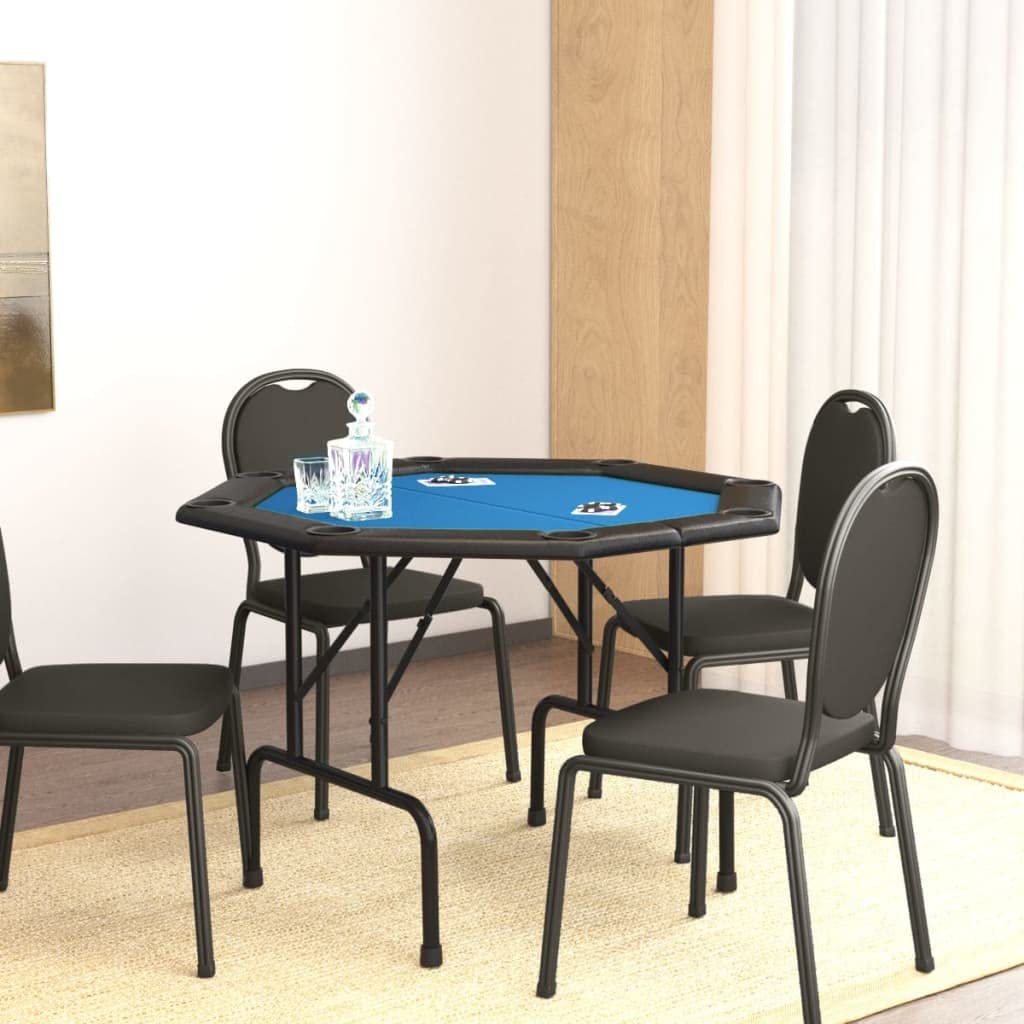 - vidaXL 8-Player Foldable Poker Card Game Table with Cup Holders -