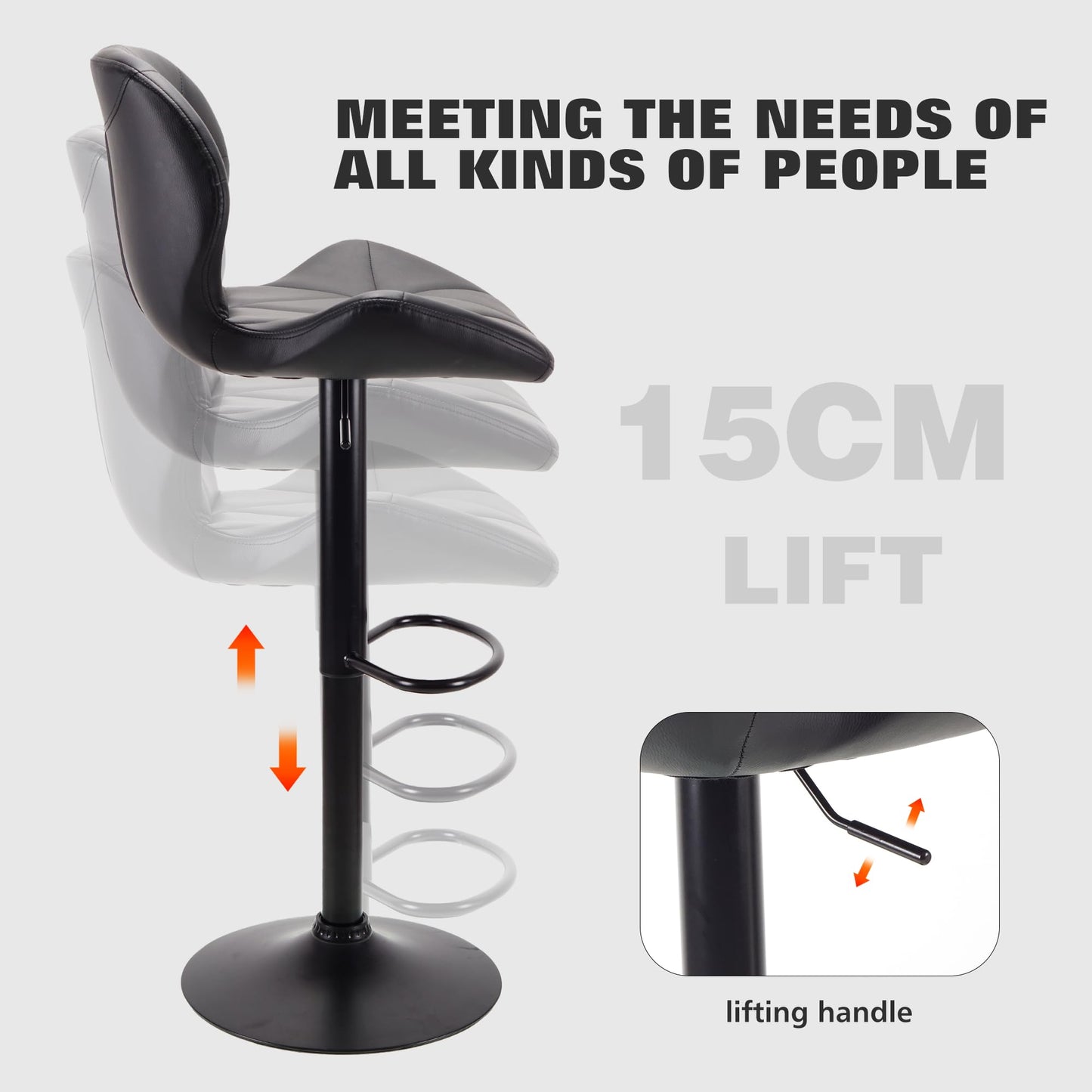 - WangPangzi Bar Stools Set of 2 Bar Chairs,Modern Height Adjustable Kitchen Stools