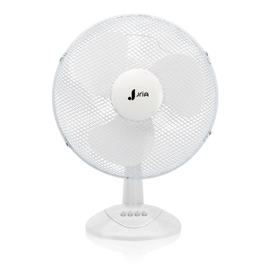 12" Inch Portable Desk Fan Lightweight 90°Oscillation 3 Speed Control 40 Watt Quiet Operation Wide-Angled Airflow Adjustable Tilt Head Table Fan Ideal for Bedroom and Office (12'' Desk Fan, White)