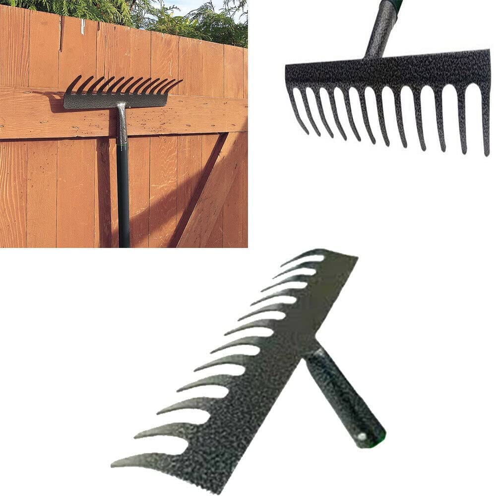 - tradefirst 12 Teeth Garden Rake | Heavy Duty | Carbon Steel -