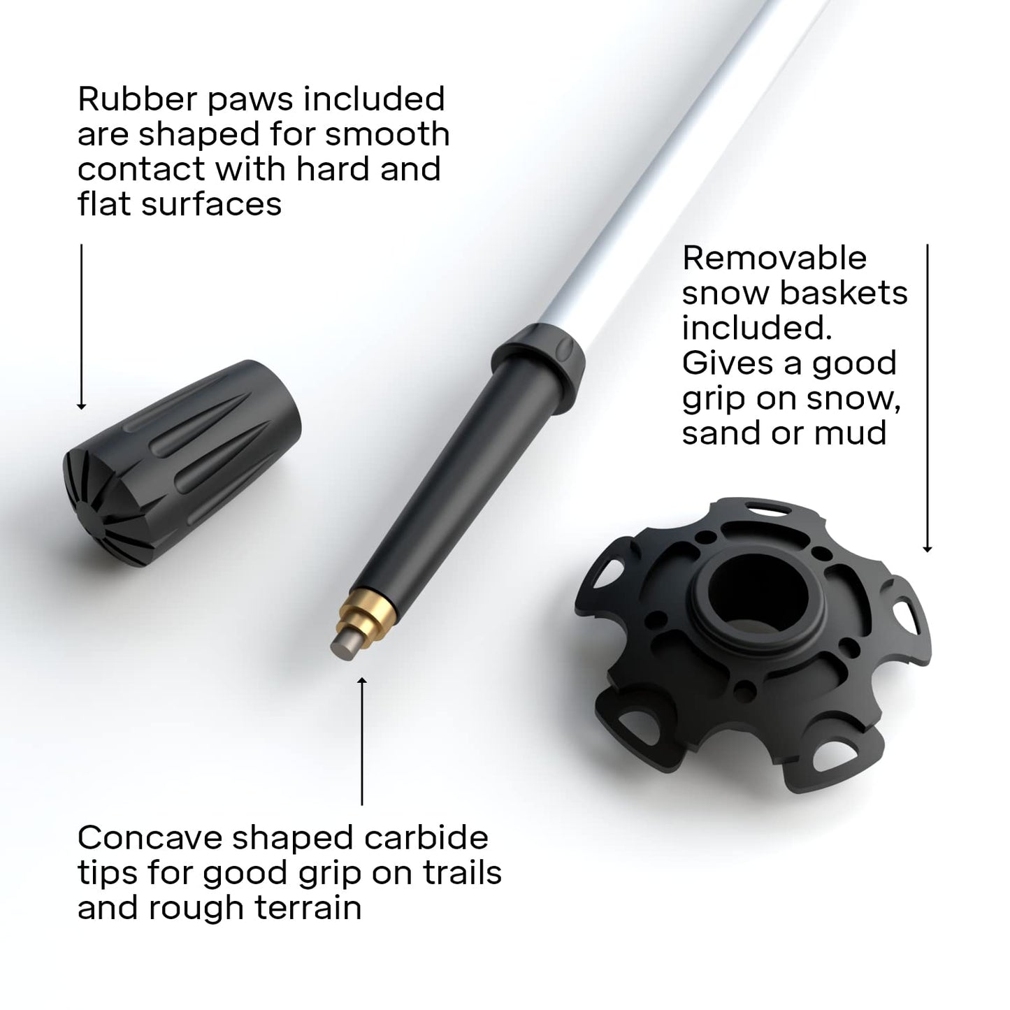 - Silva Trekking Poles Aluminum | Adjustable Length up to 140 cm | Telescopic Walking Poles -