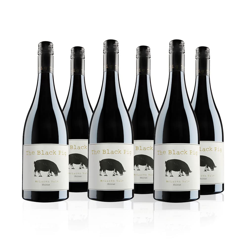 - Virgin Wines - The Black Pig' Australian Shiraz Red Wine Case - 6 Bottles (75cl) -