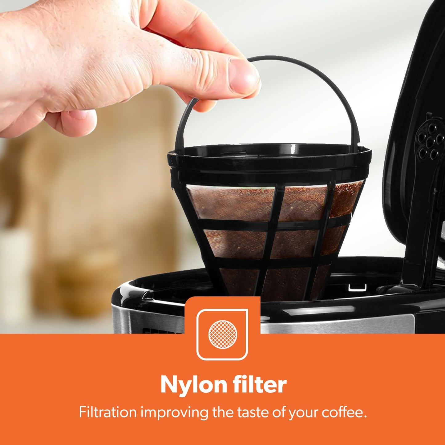 - GEEPAS 1.5L Filter Coffee Machine | 900W Programmable Drip Coffee Maker for Instant Coffee Espresso Macchiato -