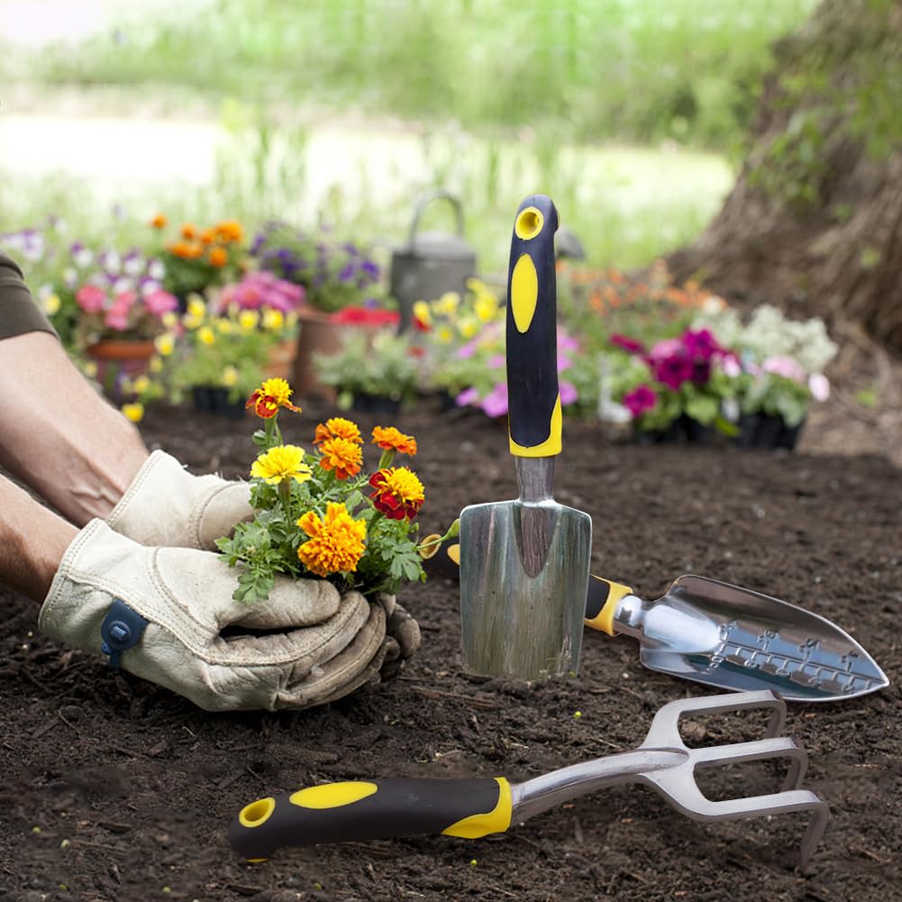 - Garden Tool Set 3 Piece Aluminum Gardening Tools Kit -