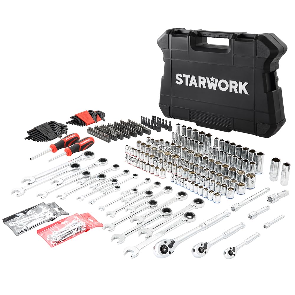 - STARWORK True Mechanic™ | 303-Piece Mechanics Tool Set | Socket Set -