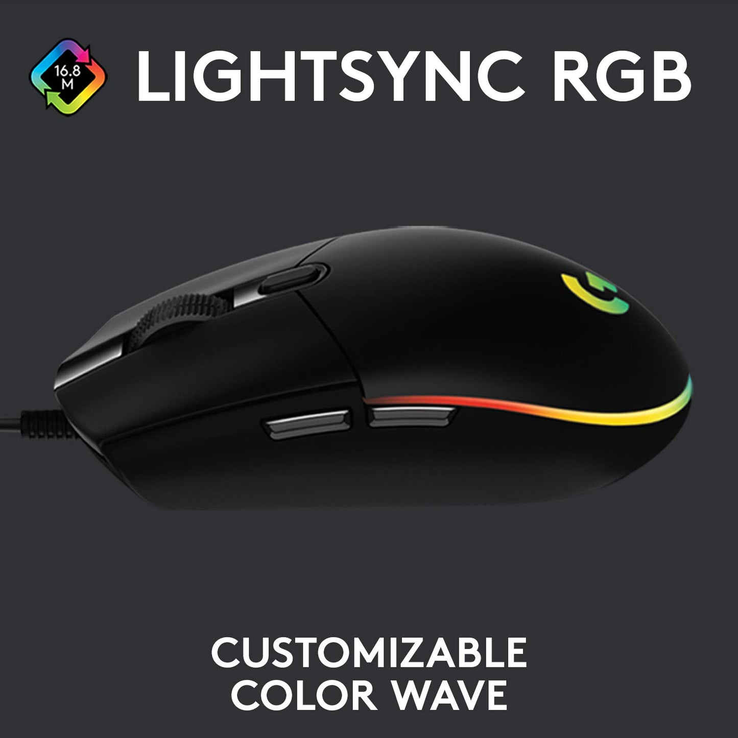 - Logitech G203 LIGHTSYNC Gaming Mouse | Customizable RGB Lighting | 6 Programmable Buttons -