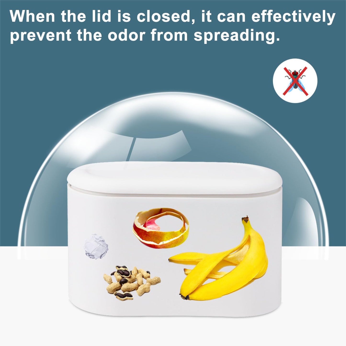 - SHAIDOJIO Desk Bin with Lid | Mini Bin with 90PCS Trash Bags -