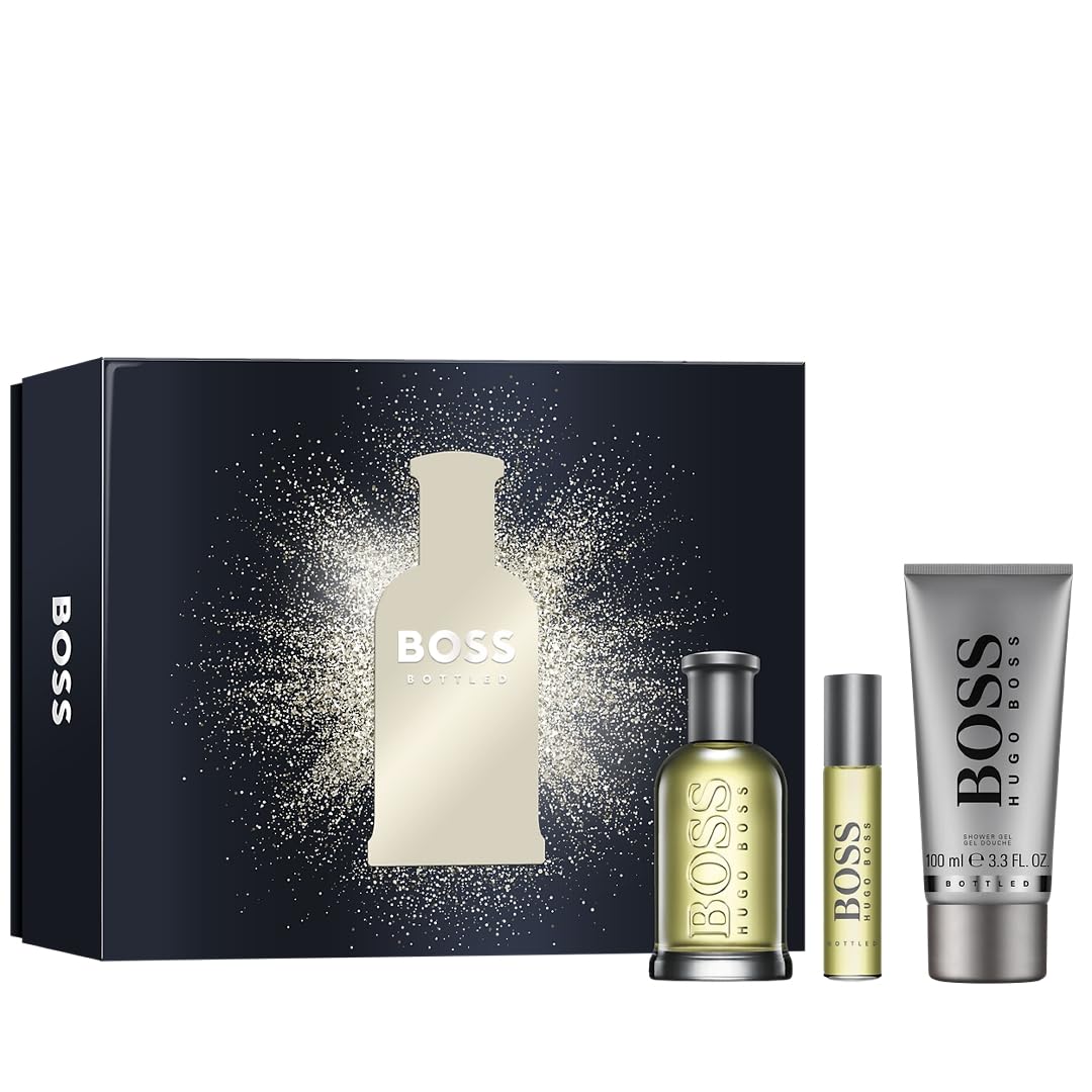 BOSS Men's 3-Piece BOSS Bottled Eau de Toilette Festive Giftset