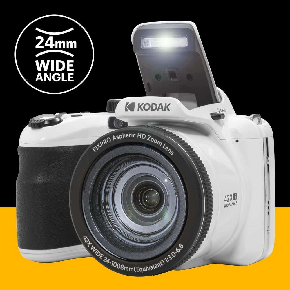- KODAK Pixpro Astro Zoom AZ425 Digital Camera Bridge | 42X Optical Zoom | 24mm Wide Angle | 20 Megapixels -
