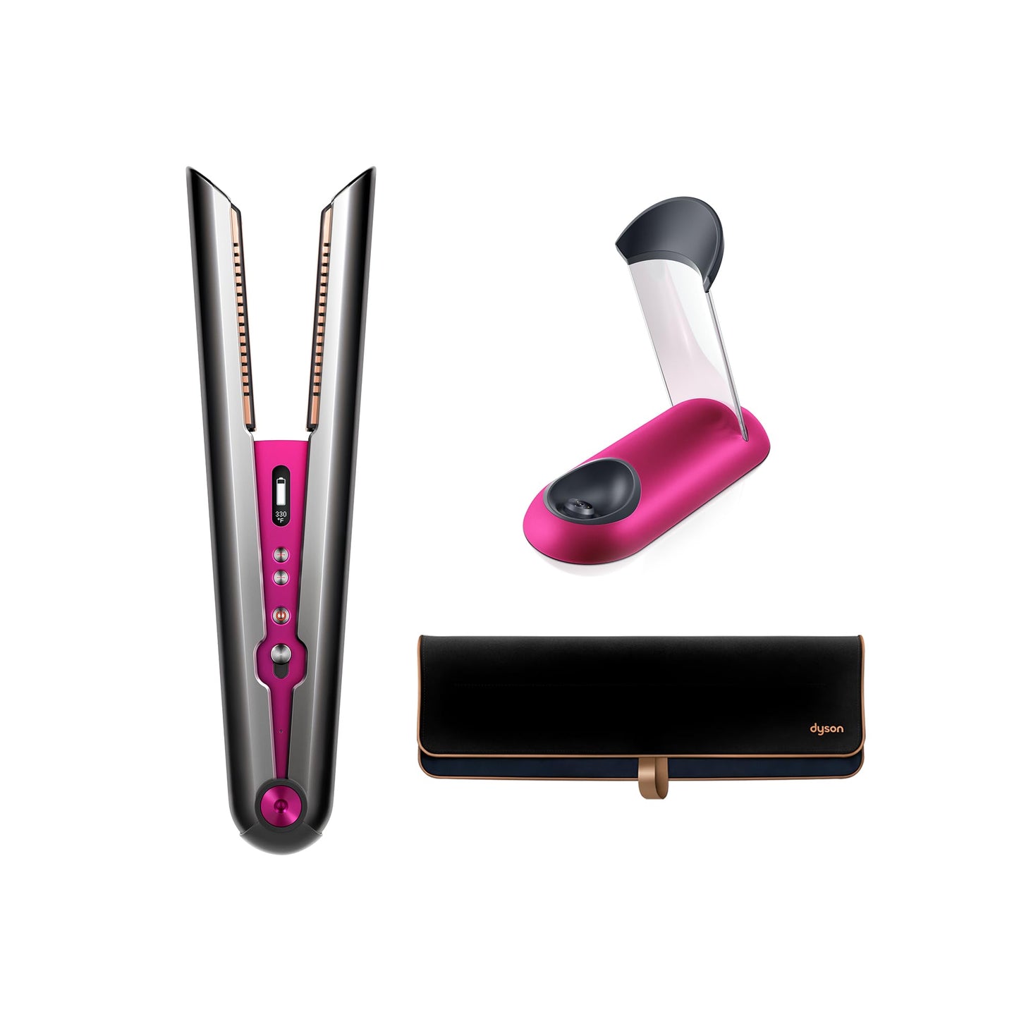 - Dyson HS03 Corrale Hair Straightener 322991-02 Fushia Nickel -