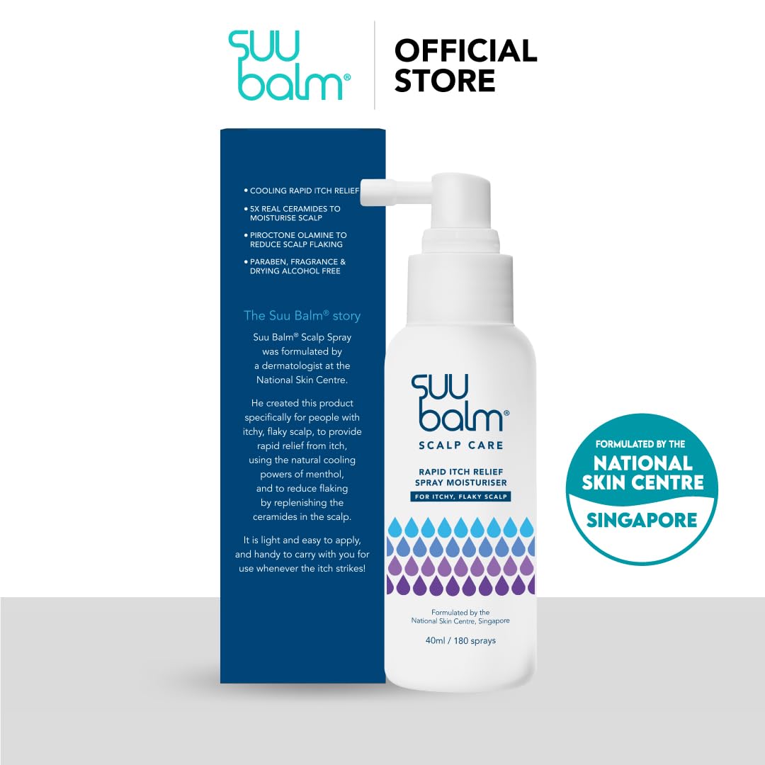 - Suu Balm | Scalp Care Rapid Itch Relief Spray Moisturiser | For Dry, Itchy, Flaky Scalp | 40ml -