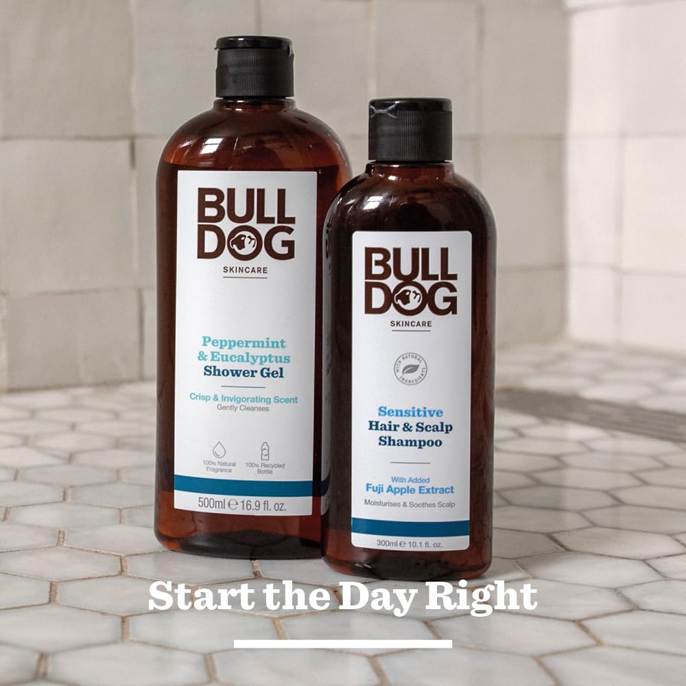 BULLDOG SKINCARE - Sensitive Shampoo For Men Cleanses & Soothes Scalp 300 ml