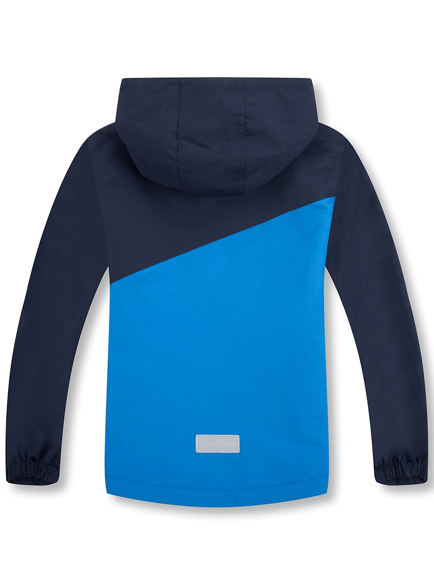 - YoungSoul Boys Girls Colorblocked Raincoat Lightweight Outdoor Waterproof Jacket with Hood Dark Blue