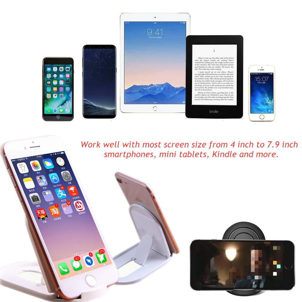 - Morices 4 Pcs Foldable Cell Phone Stand | Oval Shaped Multi-Angle -