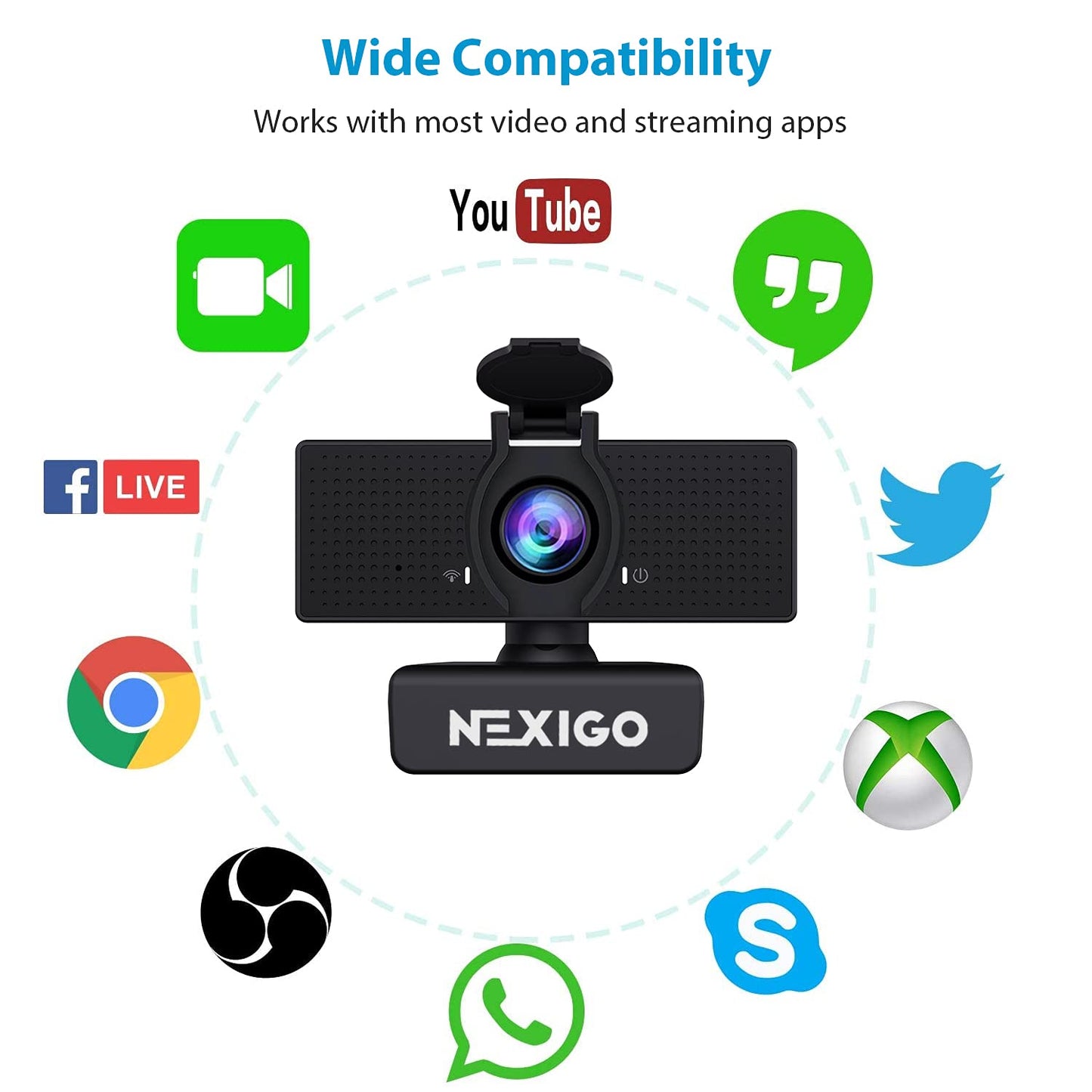 - NexiGo | Webcam with Microphone | Conferencing and Video Calling -