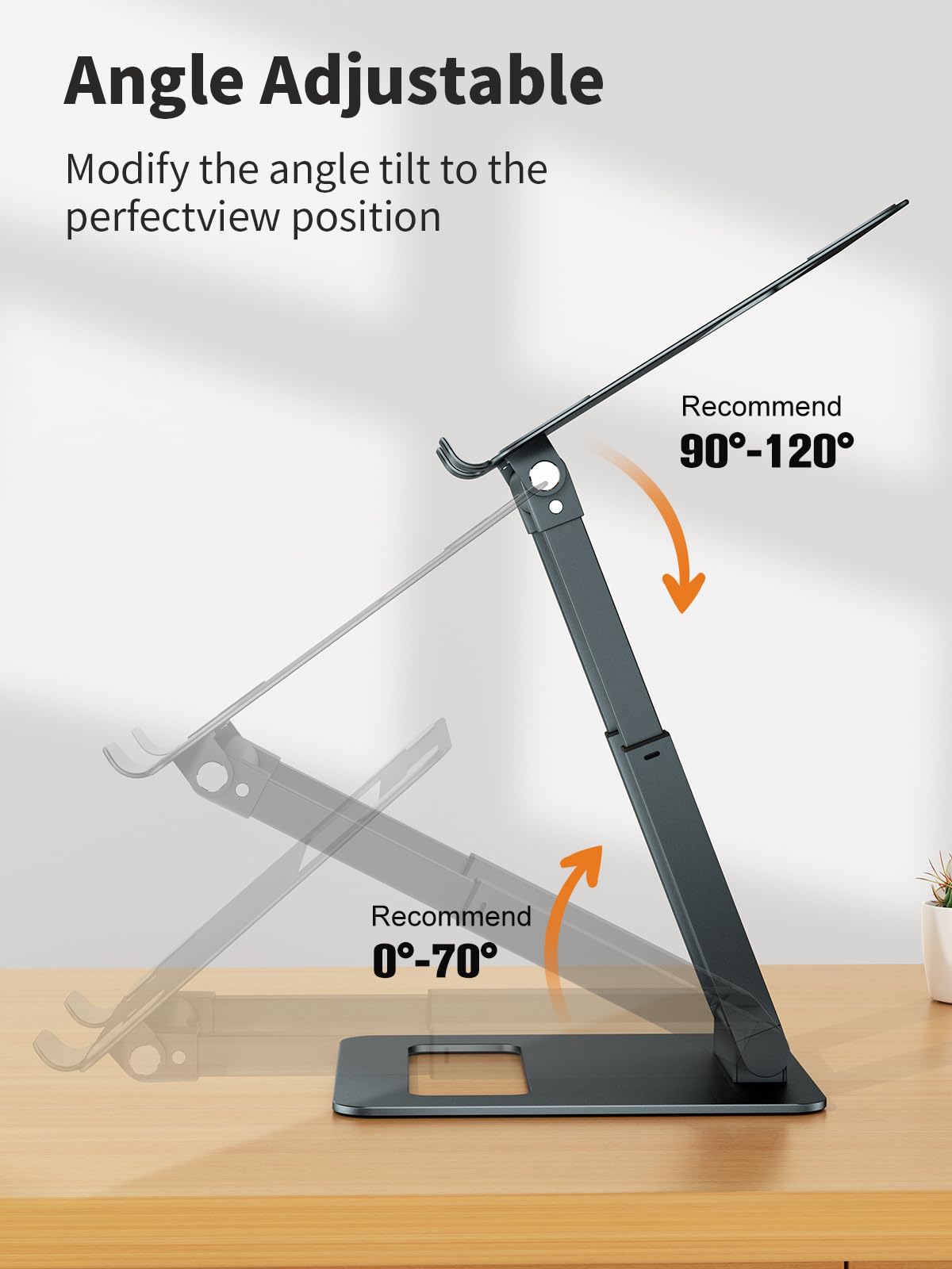 - Laptop Stand For Desk | Adjustable Height | Ergonomic Sit/Stand Computer Stand -