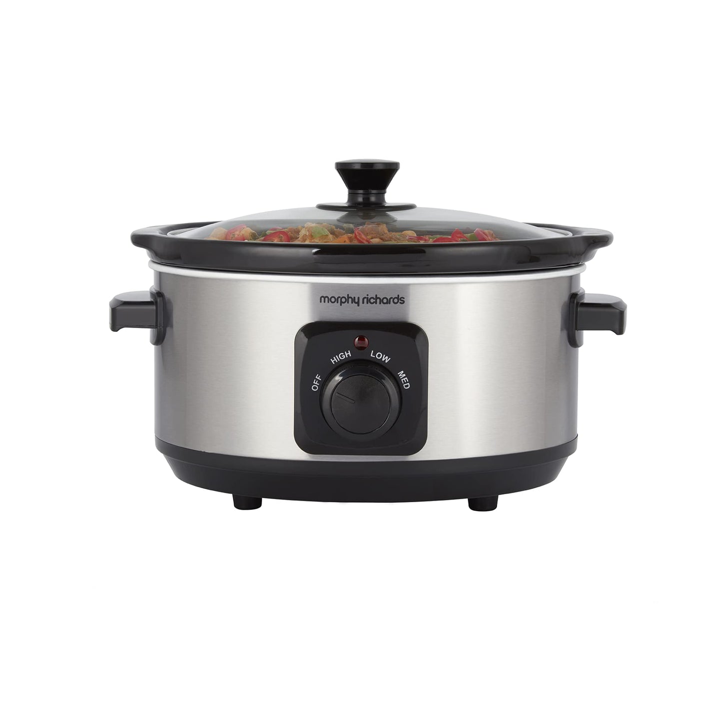 - Morphy Richards 3.5L Stainless Steel Slow Cooker | 3 Heat Settings | One Pot Solution -