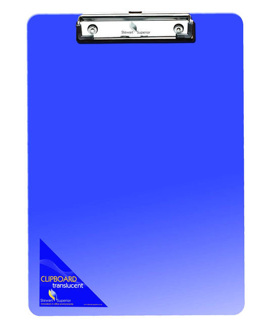 - SECO Plastic Translucent A4 Clipboard | Blue -