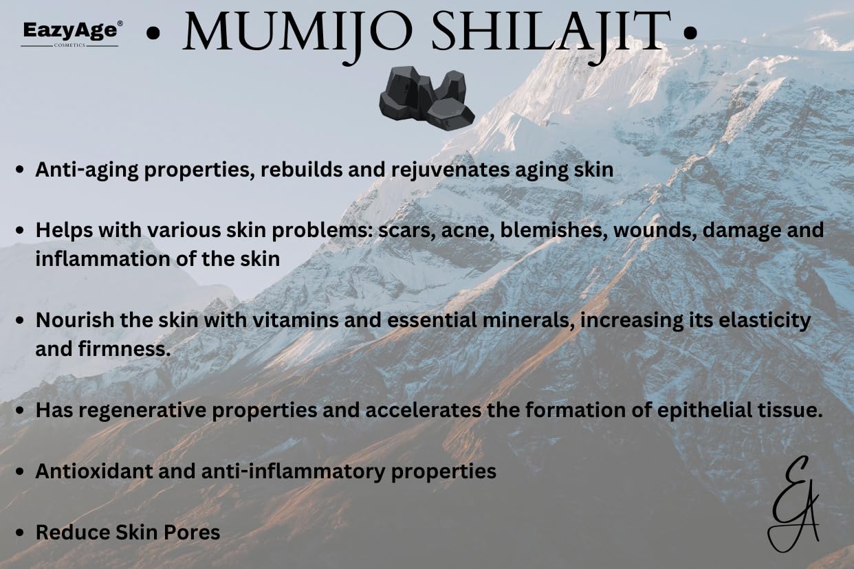 - EazyAge | Anti-Aging Face Cream for Men | Night Skin Regeneration | Men's Moisturiser | Mumijo Shilajit, Hyaluronic Acid | Reduces Wrinkles, Dark spots, Redness, 50ml -