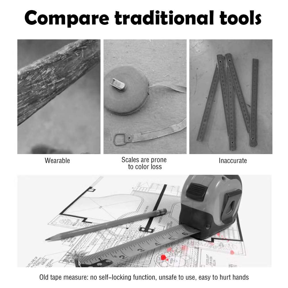 - Tape Measure 5m/16ft | Retractable Magnetic Tape Measure | Imperial Metric -
