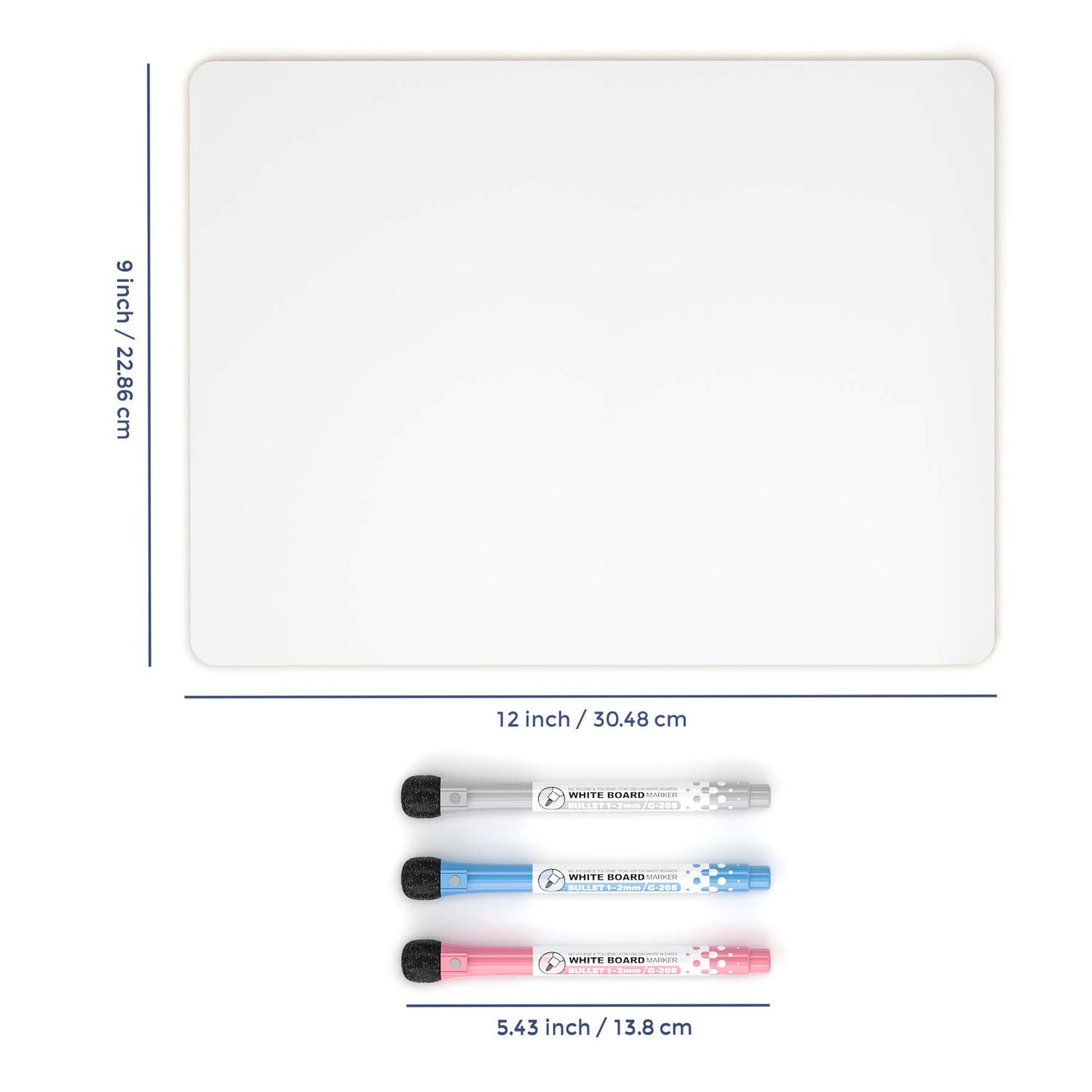 - Nicpro Dry Erase Mini Whiteboard | A4 | 22 x 30 cm Double Sided Lapboard -