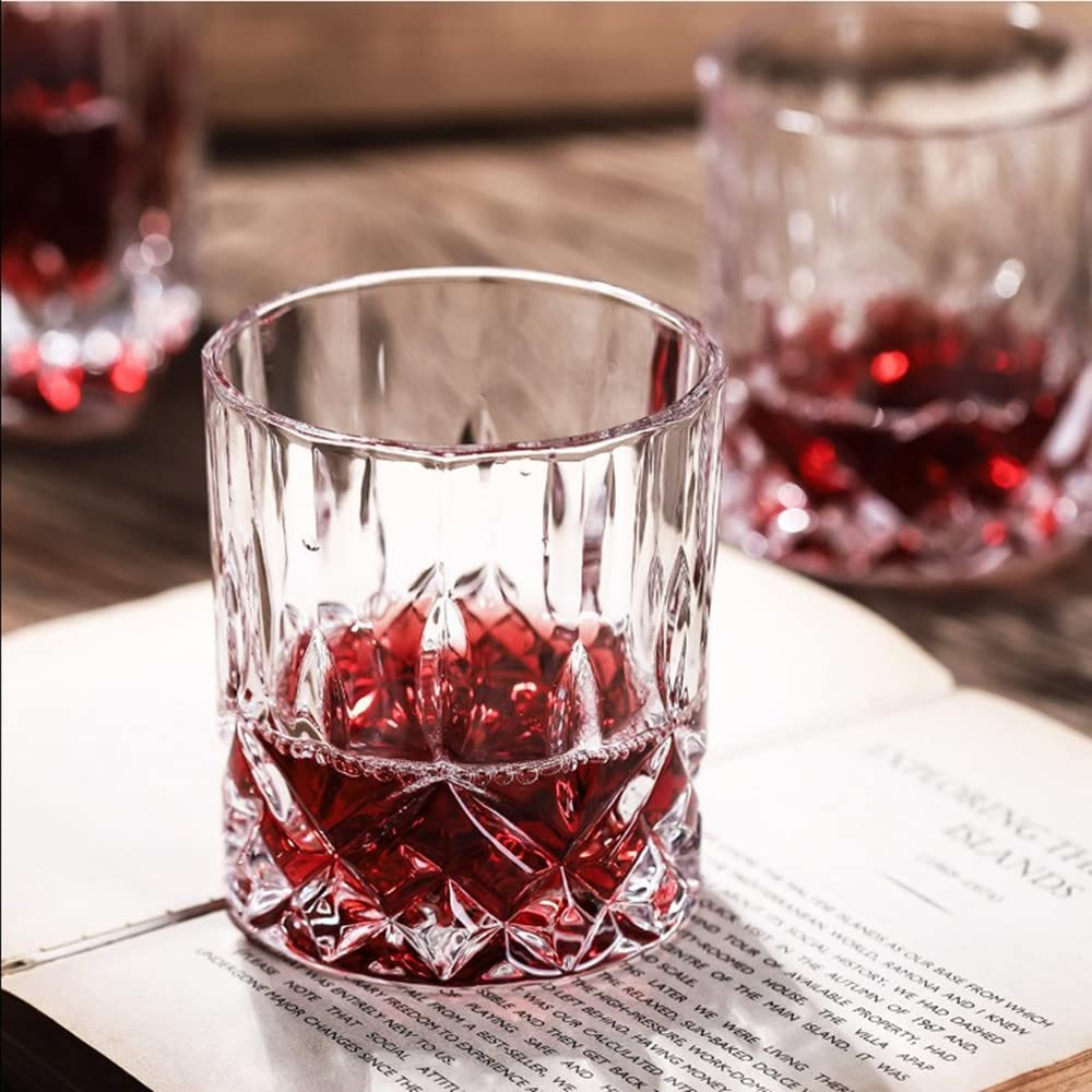 - DH Whiskey Glasses Set of 4 with an Elegant Gift Box | 11Oz Cocktail Glasses for Bourbon