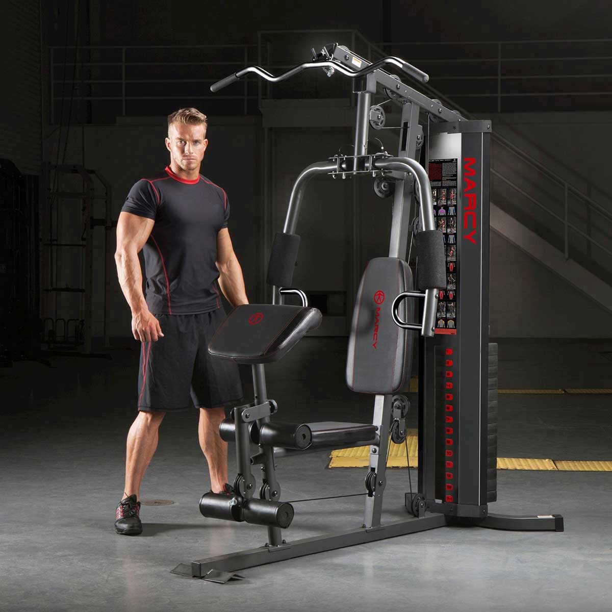 - Marcy Eclipse HG3000 Compact Home Gym with Weight Stack | 68 kg -