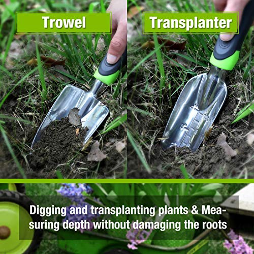 - WORKPRO 5 Pcs Gardening Tools Cast Aluminum Garden Set with Fork, Weeder, Claw, Trower, Soil Shovel for Gardener