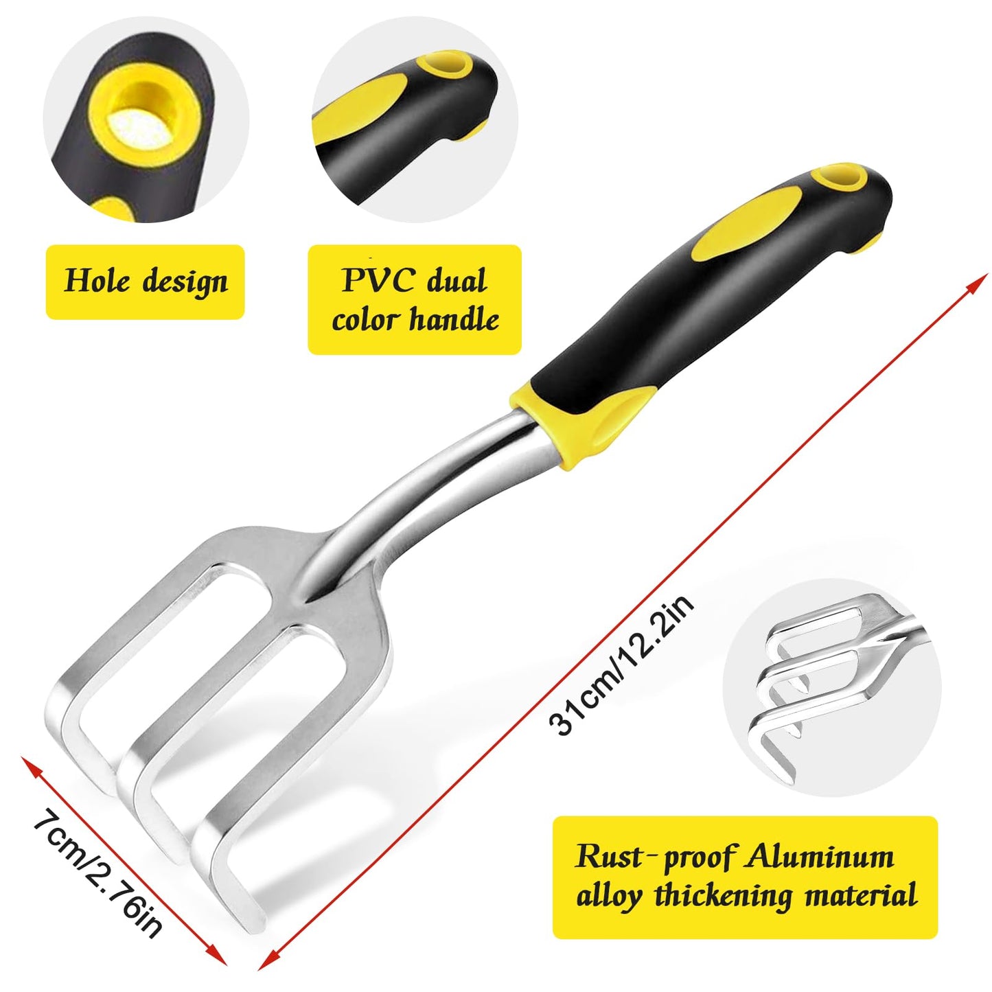 - Garden Tool Set 3 Piece Aluminum Gardening Tools Kit -