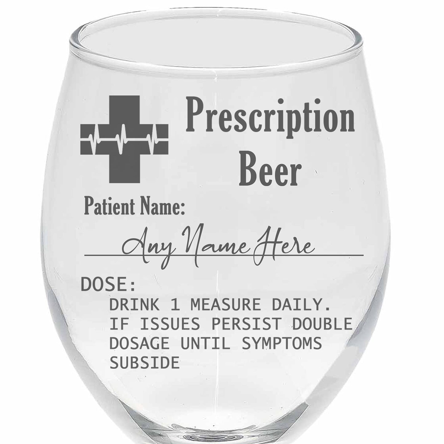 Always Looking Good Personalised Engraved Prescription Beer Glass Craft Beer Pint Glass Novelty Funny Birthday Gift - Any Name (Empty Glass, Snifter - Pint)