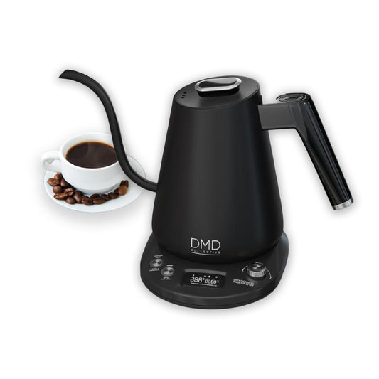 - DMD® | Electric Gooseneck Kettle Digital Display | Pour-Over Kettle, 8mm Spout | Coffee and Tea Kettle 1L Energy-Efficient | 40-100°C Temp Control -