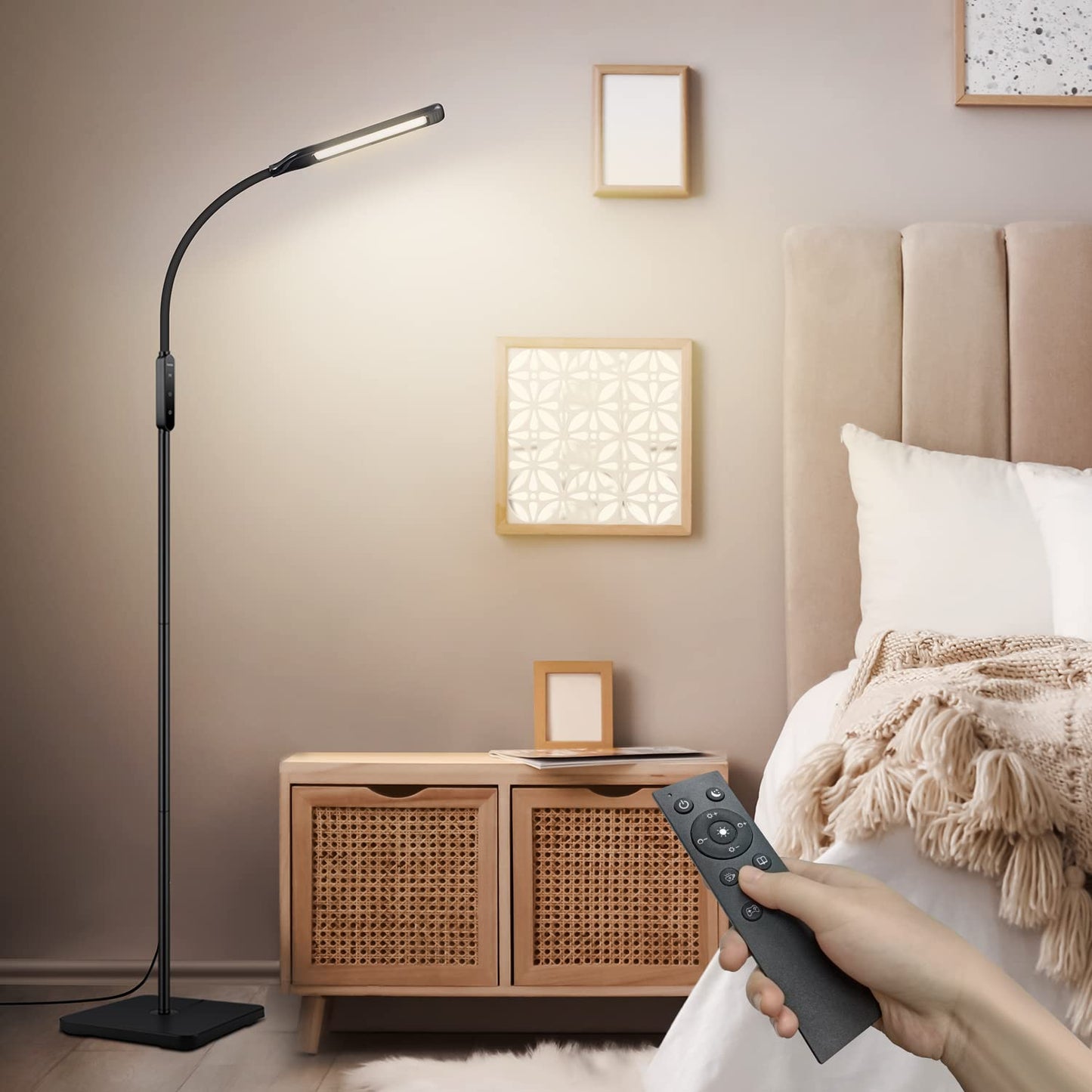 - Lastar LED Floor Lamp | Reading Standing Lamp with Remote and Touch Control -
