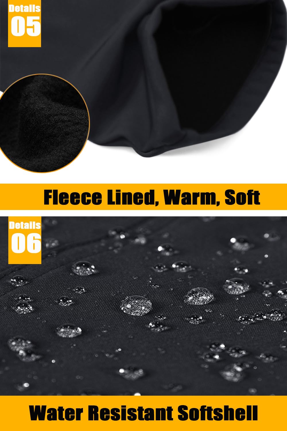 - TACVASEN Winter Trousers | Waterproof Softshell Trousers | Thermal Windproof -