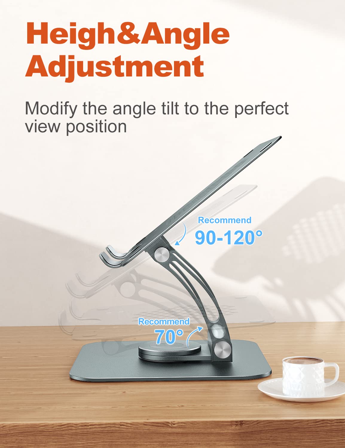 - tounee Adjustable Laptop Stand for Desk | Ergonomic Laptop Holder -