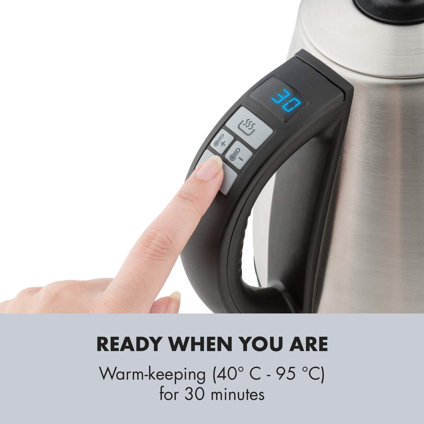 - Klarstein Garcon | Electric Kettle | Tea Maker | 1 L | 2000 Watts | Keep-Warm Function -
