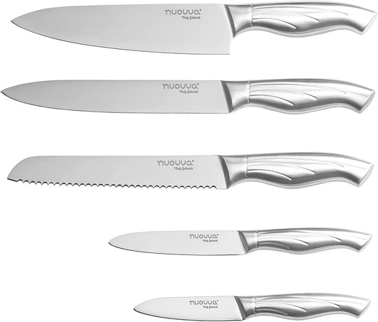 - Nuovva Sharp Kitchen Knife Set | Professional Kitchen Knives | 5 Pieces -