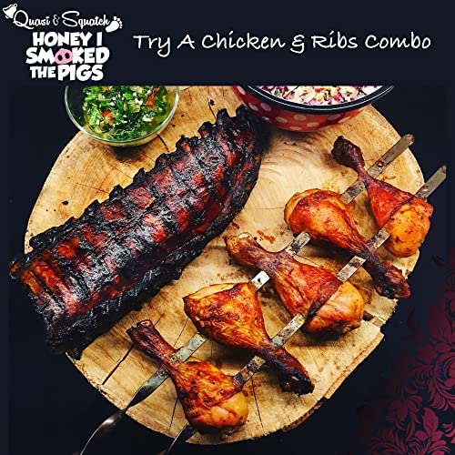 BBQ Rub for Pork by Quasi & Squatch - Honey I Smoked The Pigs (Smokey Honey Soy Sauce) Barbecue Dry Rub Meat Seasoning and Spices | Perfect Blend Of Spices For BBQ and Grill Pork Dishes | Large 220g