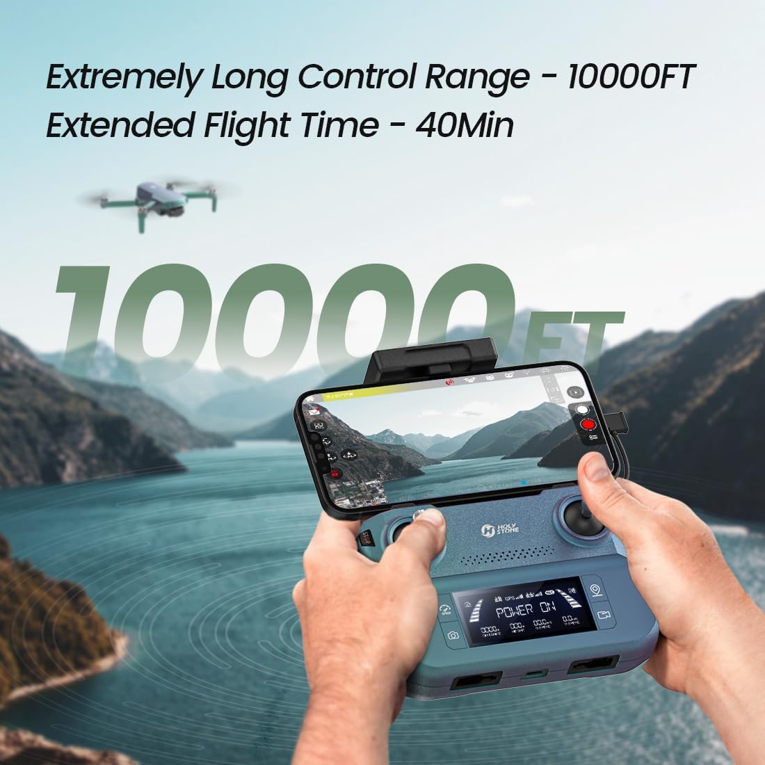 - Holy Stone GPS Drone With Camera | 4K | Foldable FPV RC Quadcopter -