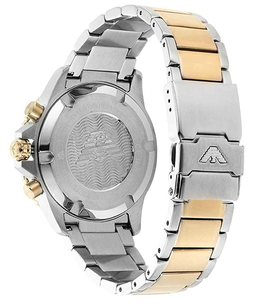 - Emporio Armani Watch for Men | Chronograph Movement | 43mm Silver / Steel Stainless Steel case with a Stainless Steel strap | AR11362 -