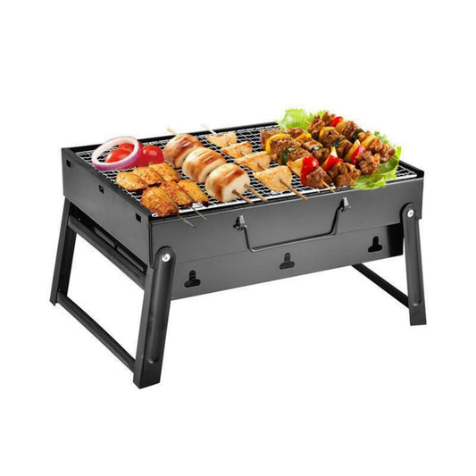 BBQ Barbecue Grill, Portable BBQ Folding Charcoal Barbecue Grill Disposable BBQ Barbecue Smoker Grill Small Stainless Steel Barbecue Grill for Outdoor Camping Garden Picnic Trip Beach