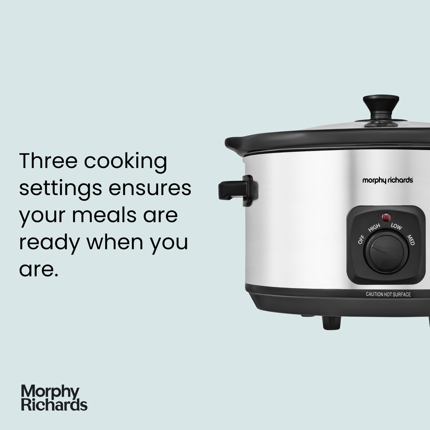 - Morphy Richards 6.5L Slow Cooker | Ceramic Pot | 3 Cooking Settings -