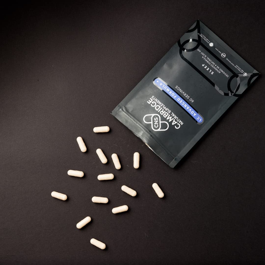 - Sleep LC Advanced Formula+ | Adult Sleeping Tablets | Magnesium Taurate | L-Theanine L Theanine | Apigenin | Luteolin | 60 Capsules | 1 Month Supply -