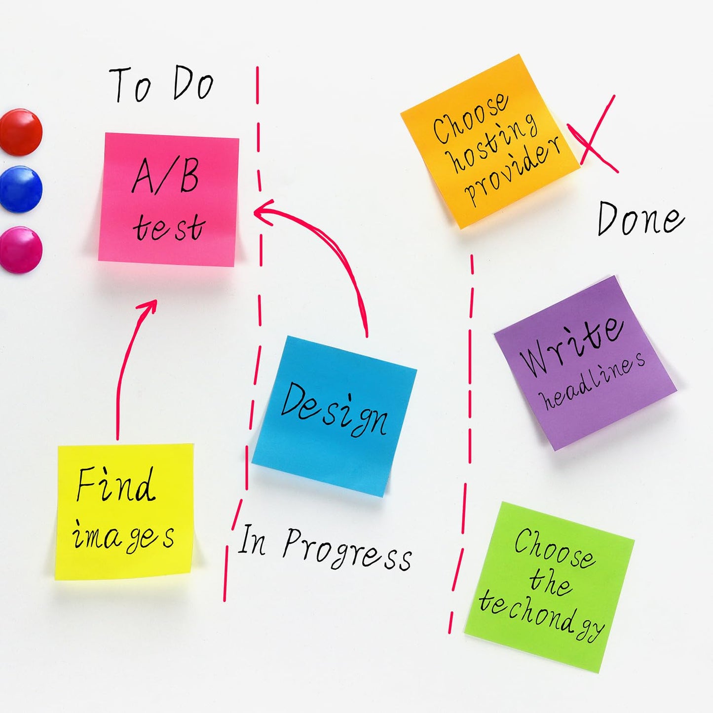 - Early Buy Sticky Notes 6 Bright Color 6 Pads Self-Stick Notes -