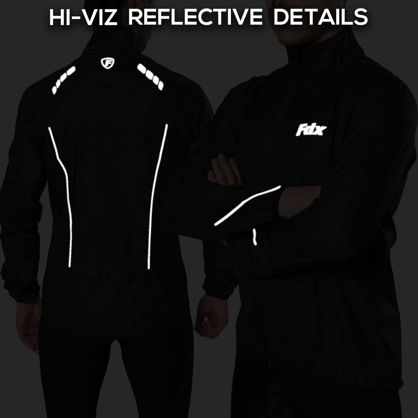 - Fdx Men’s Cycling Jacket | Waterproof Lightweight Breathable MTB Cycle Rain Tops -