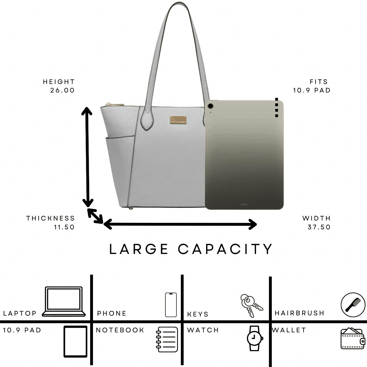 - PAUL COSTELLOE Genuine Leather Tote Bag -