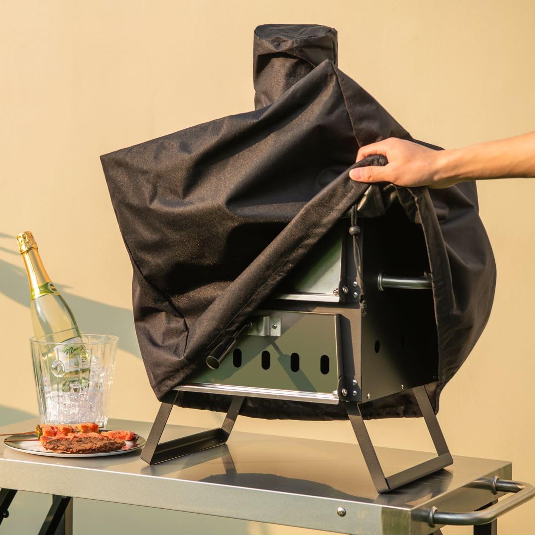 - TANGZON Outdoor Pizza Oven | 2 Tier Wood-fired Pizza Maker | Waterproof Cover -