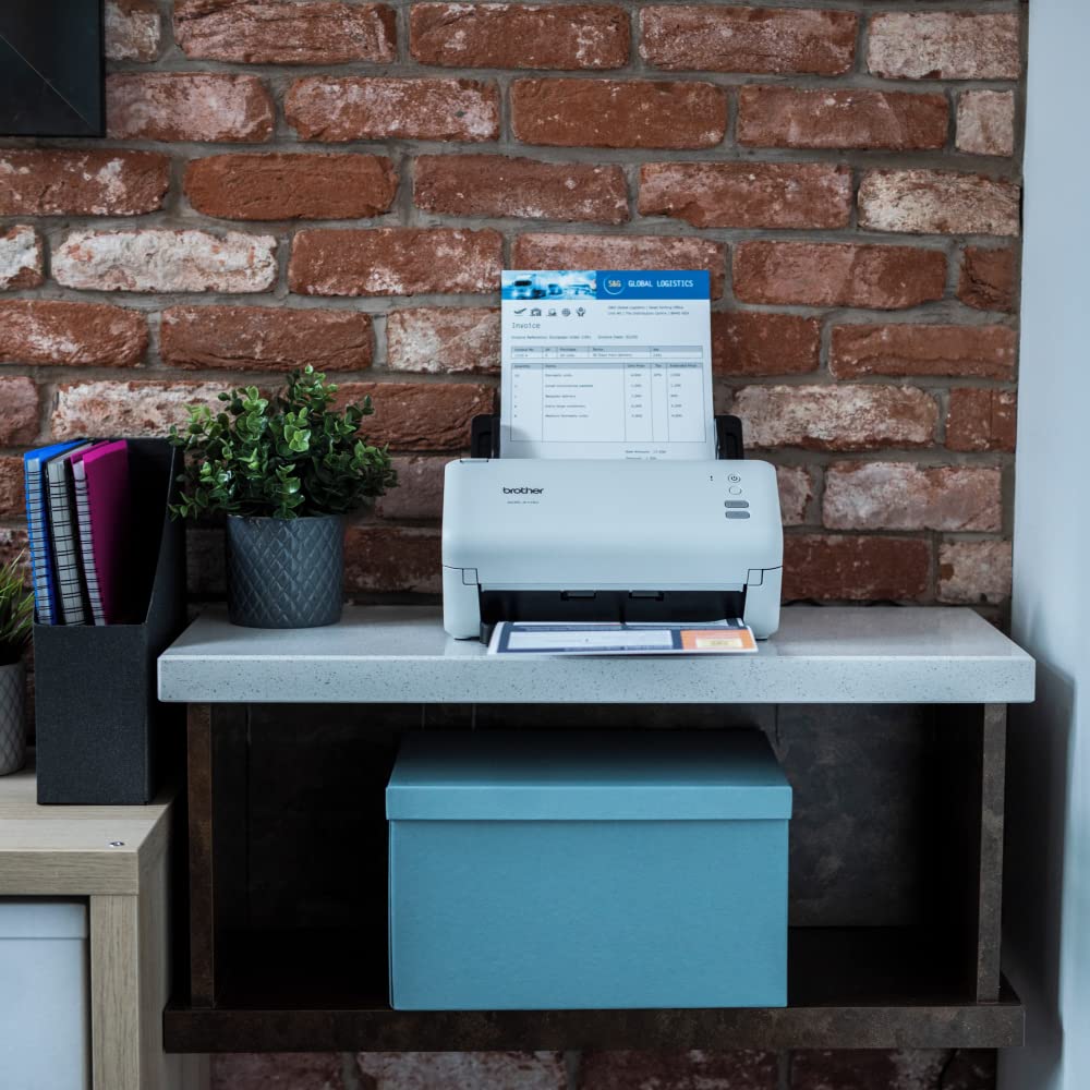 Brother ADS-4100 Desktop Document Scanner |SuperSpeed USB 3.0 | Double-sided | 60 Sheet ADF, UK Plug