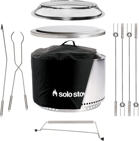 - Solo Stove Yukon Ultimate Bundle 2.0 | Incl. Smokeless Fire Pit, Stand, Shelter -