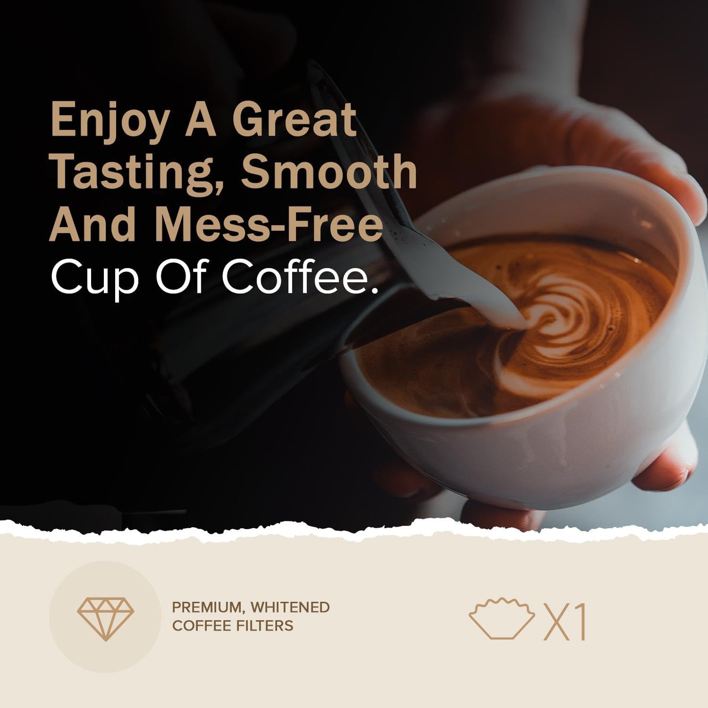 200 x 2 Pint / 8 to 12 Cup Basket/Cupcake Coffee Filter Papers by EDESIA ESPRESS